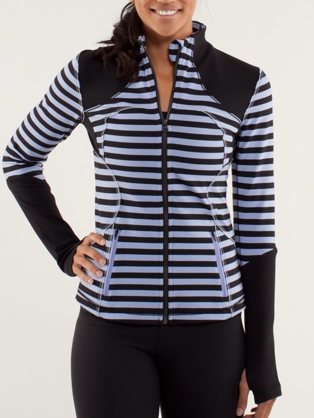 Lululemon Forme Jacket Size 10
Sea Stripe Polar Haze Black